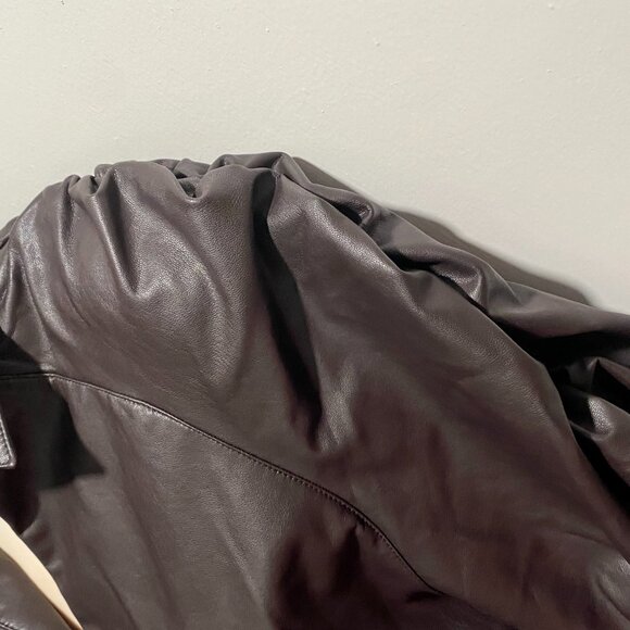 New Faux Leather Puff Sl. X Silhouette Button Up Whimsygoth Dark Romantic Top M - Picture 4 of 11